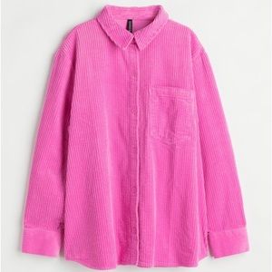 H&M Pink Corduroy Shirt